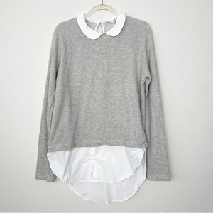 Cooperative Sweater Collared Shirt Peter Pan Style